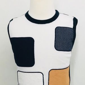 Euro Boys Boys Vest Navy White And Tan